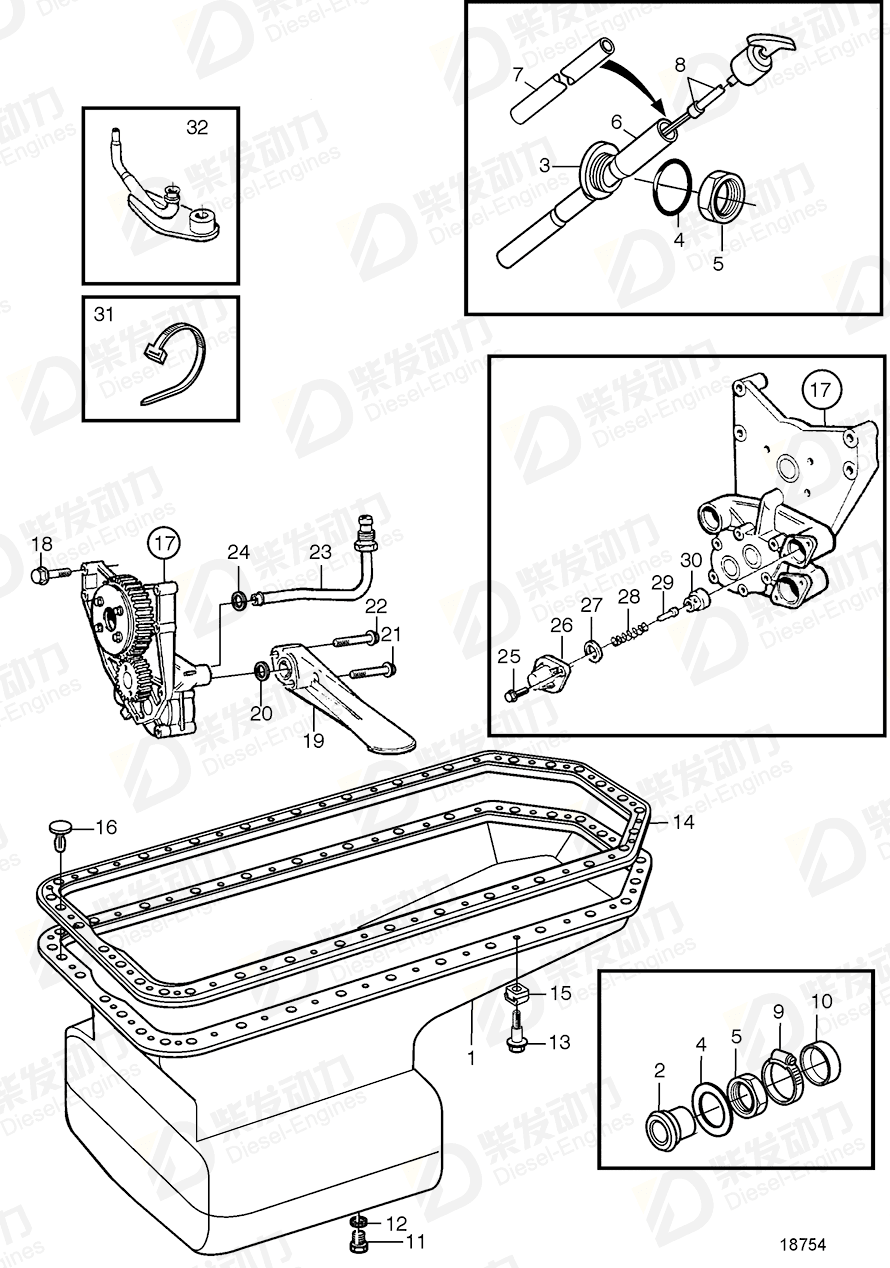 VOLVO Oil sump 1543376 Drawing